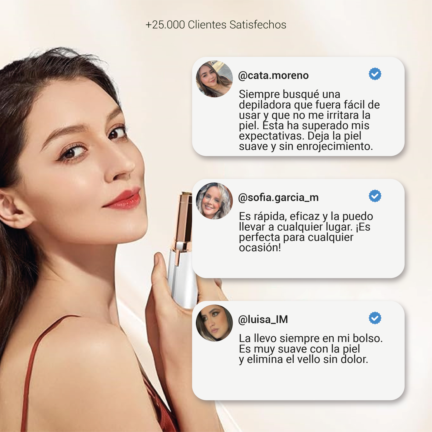 Depiladora Facial Portátil 2 en 1 – Suave y Precisa