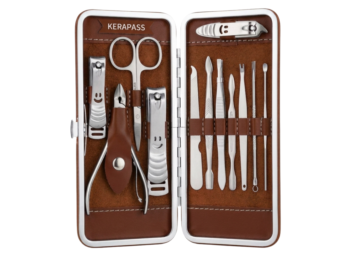 Kit De Manicura Y Pedicura: 12 Piezas (KeraPass)