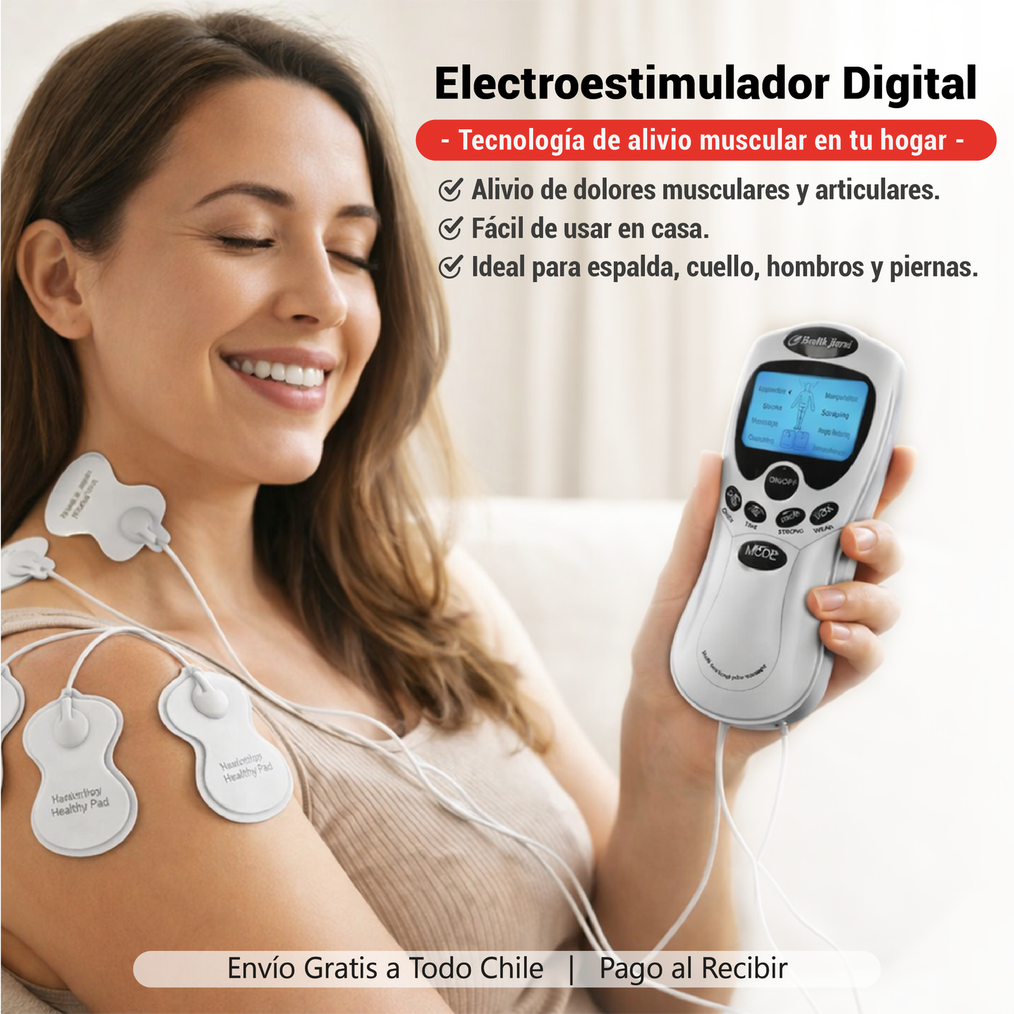 Electroestimulador Digital – Alivio y Bienestar en Casa.