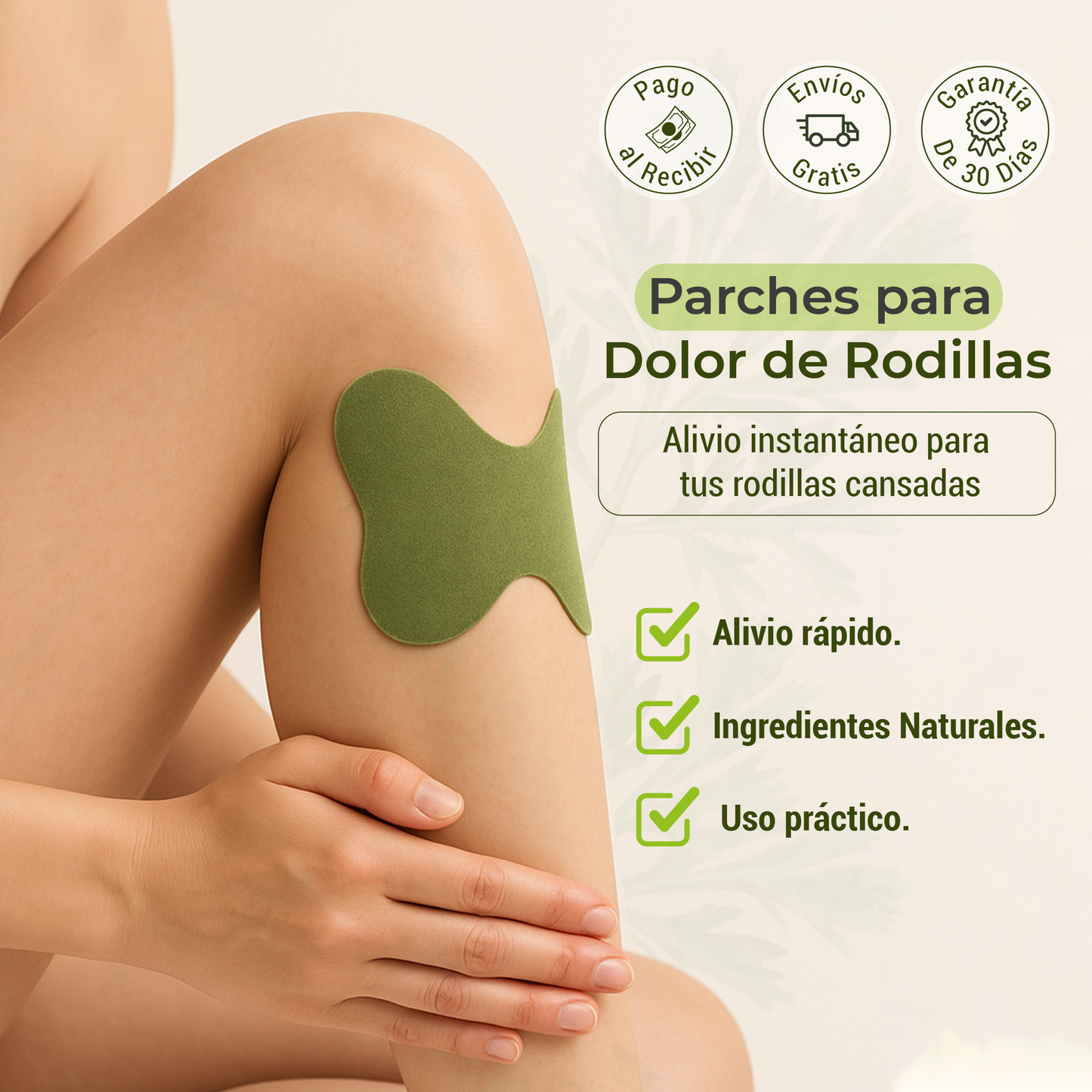 Parches Naturales Terapeuticos para Dolor de Rodillas