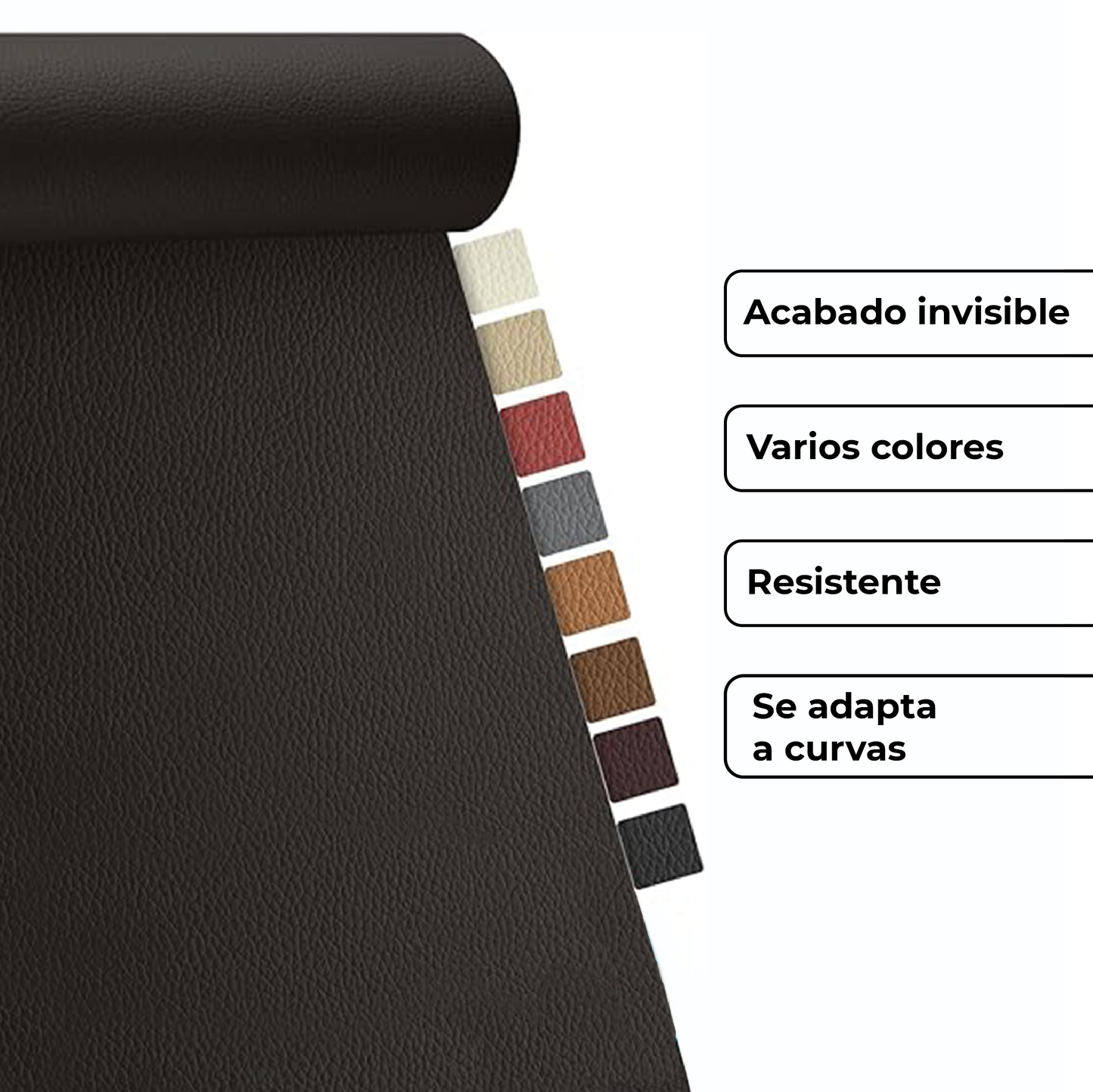 Rollo adhesivo - Reparación de cuero y vinilo 3 metros x 1 metro (3 m x 1 m)