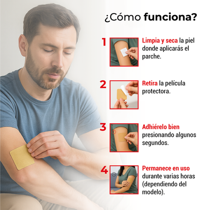Parche analgésico para dolor articular / artritis.