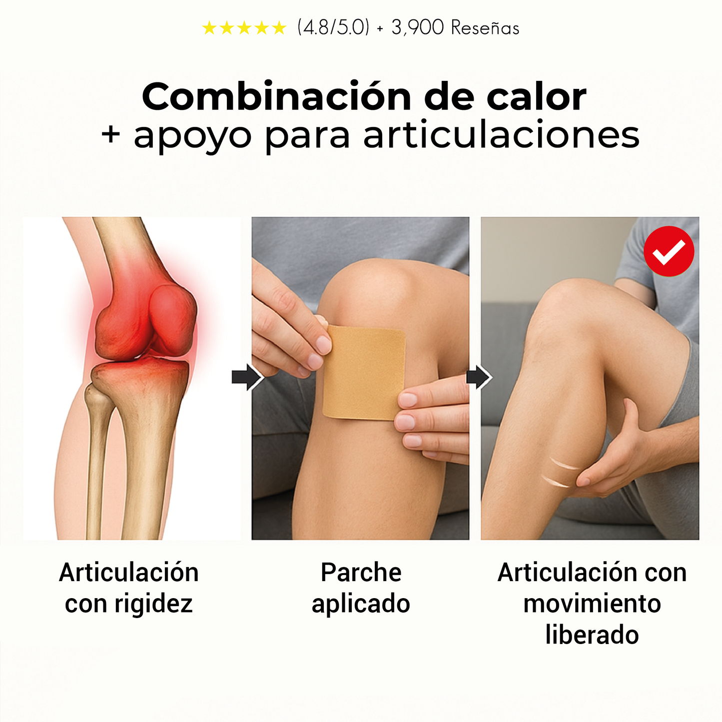 Parche analgésico para dolor articular / artritis.