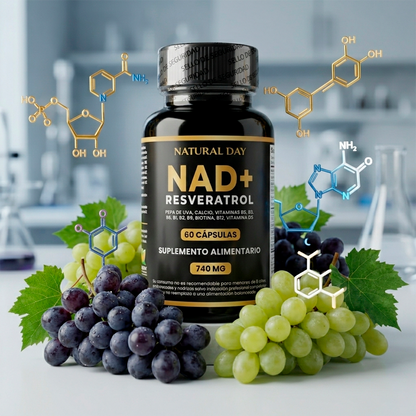 NAD + Resveratrol – Suplemento Antiedad y Energético