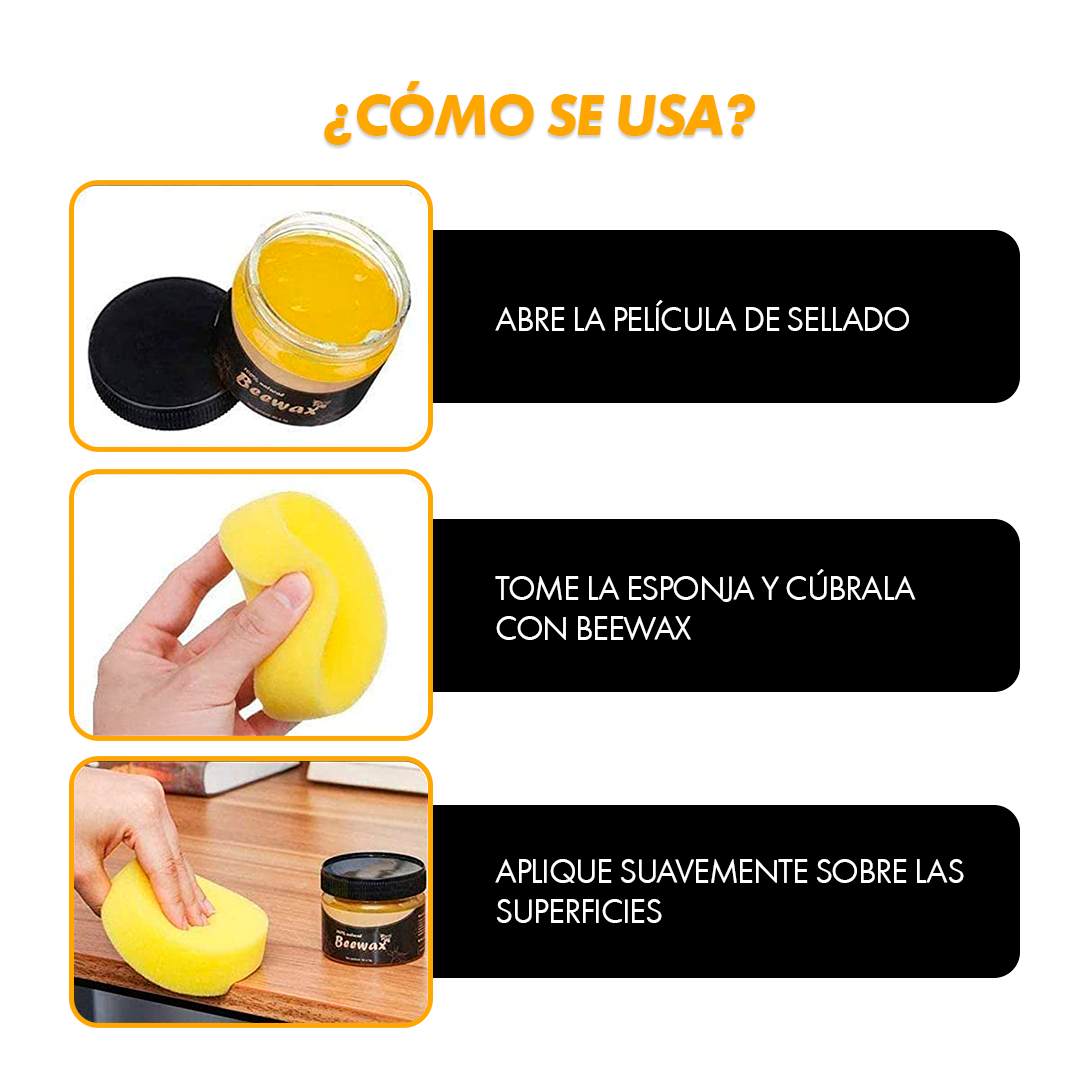 BeeWax™ – Restaura y pule madera, cuero y más… en minutos