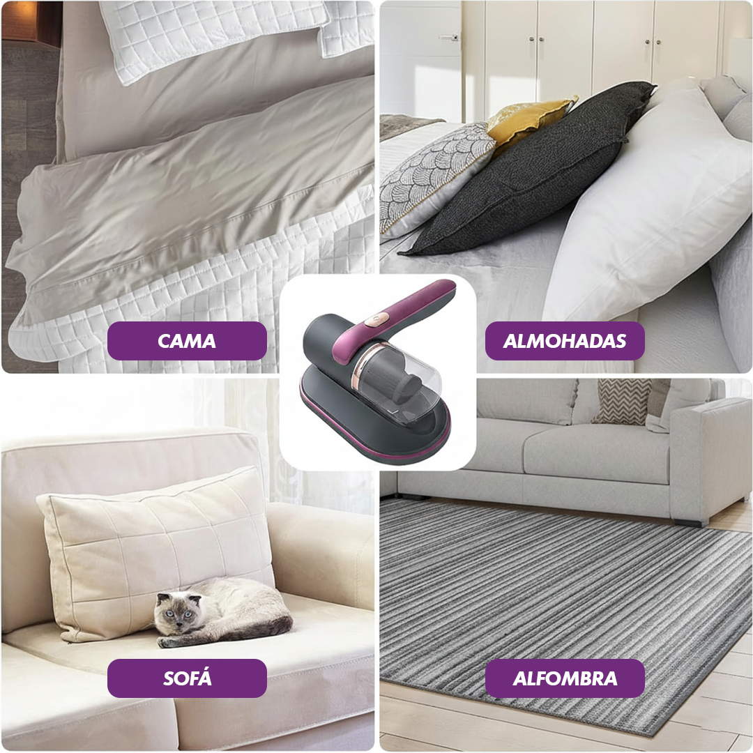 Aspiradora Antiácaros Inalámbrica con Luz UV  - Elimina polvo, ácaros y alérgenos de tu hogar