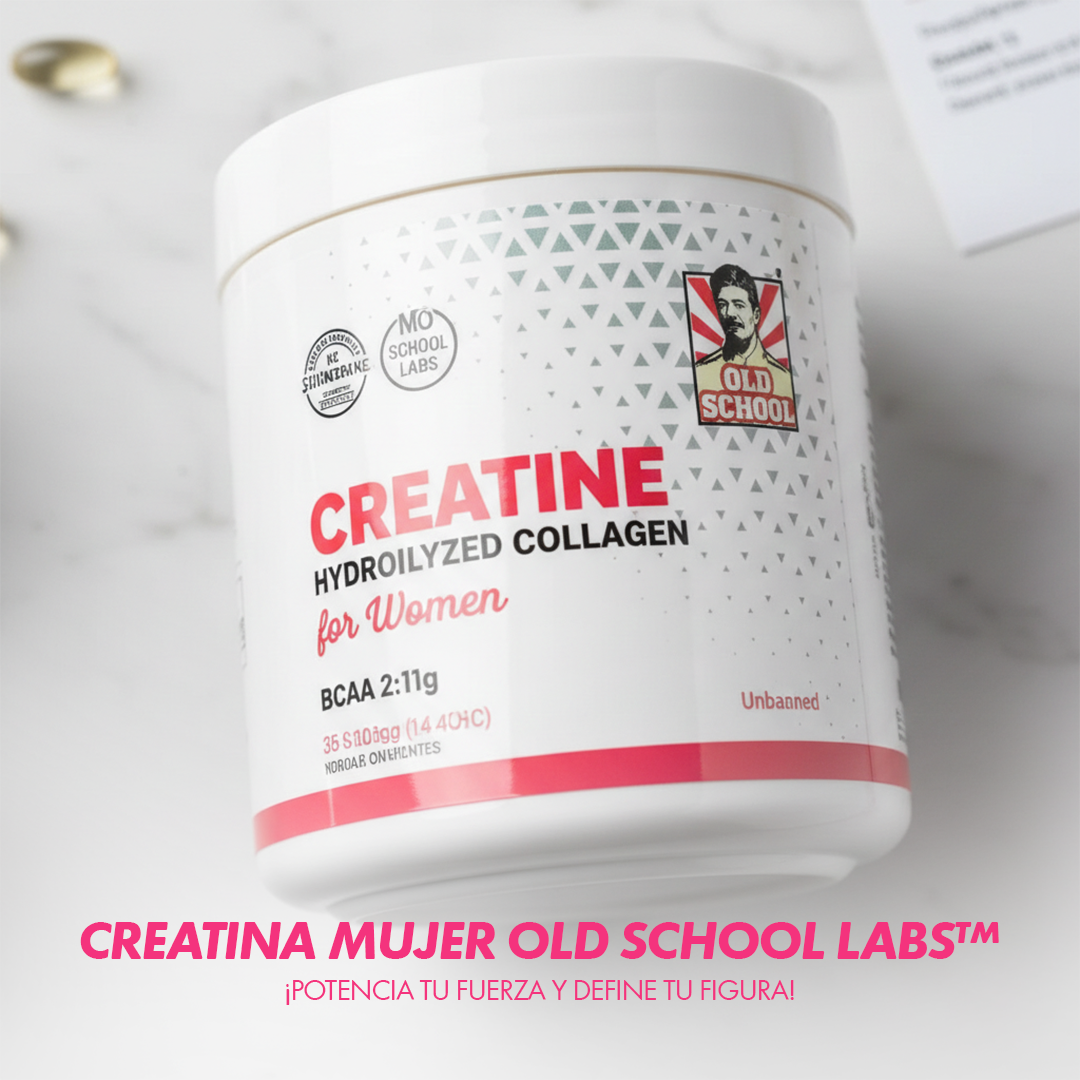 Creatina Mujer Old School Labs – Fuerza, energía y recuperación en un solo suplemento