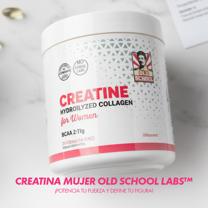 Creatina Mujer Old School Labs – Fuerza, energía y recuperación en un solo suplemento