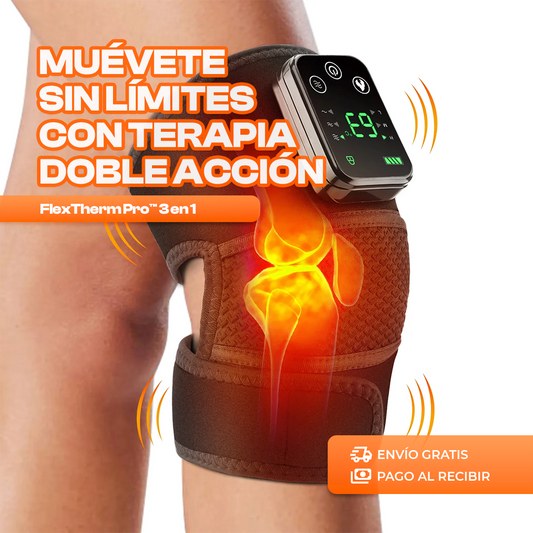 FlexTherm Pro™ 3 en 1 – Calor y Masaje Terapéutico 100% Inalámbrico