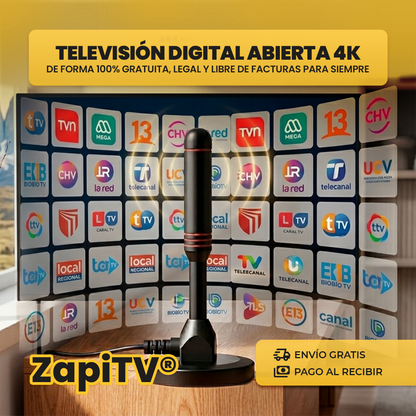 ZapiTV: la antena 4K que reemplaza el cable para siempre