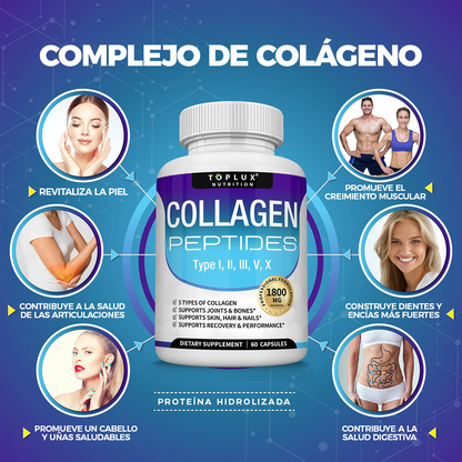 Recupera la vitalidad de tu piel, cabello y articulaciones con el poder de los 5 tipos de colágeno