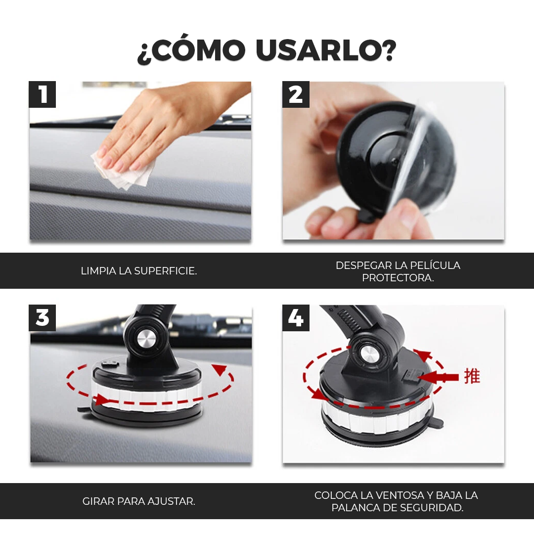 SpinMount: Soporte con rotación 360° para auto