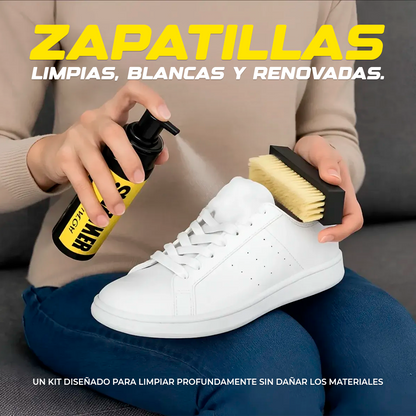 ¡Recupera el blanco original de tus zapatillas en minutos sin usar una sola gota de agua!