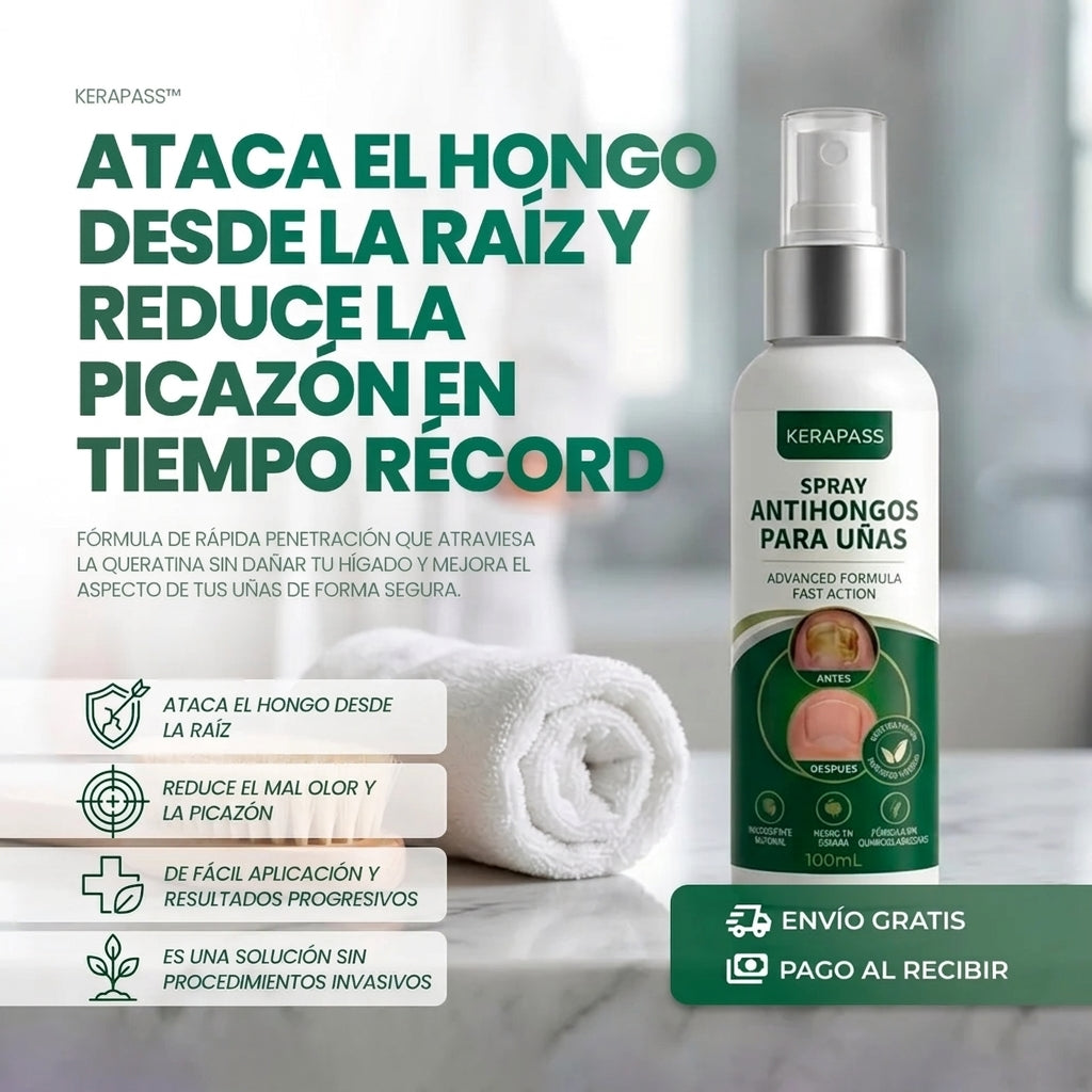 KeraPass: El spray que atraviesa la queratina y llega a la raíz del hongo